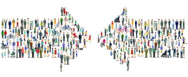 İki farklı grup karşı karşıya.