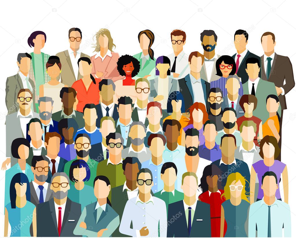 People community, team group  - vector illustration