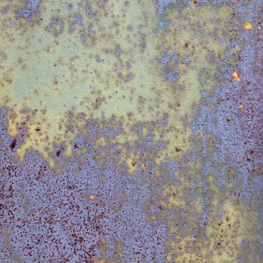 Eski grunge antika arka plan: çok renkli paslı metal yüzey