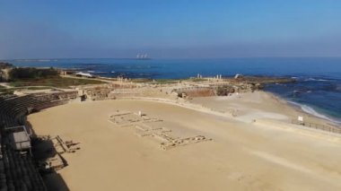 Eski eserler Ulusal arkeolojik Park Caesaria'da Hipodrom 