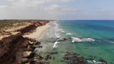 Gedor deniz Rezerv panorama sahil Akdeniz bölgesinin Olga şehir Hadera İsrail