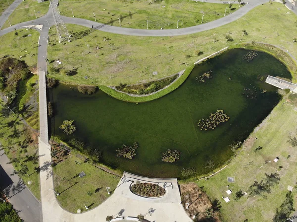 Konstgjord Lake Ekopark Öst Hadera Israel — Stockfoto