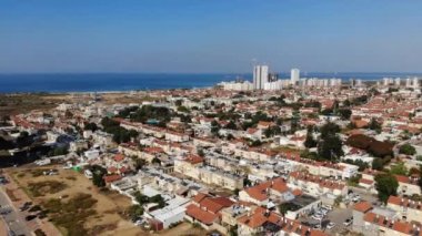 Hadera şehir Akdeniz kıyısında batısında yeni yerleşim alanı