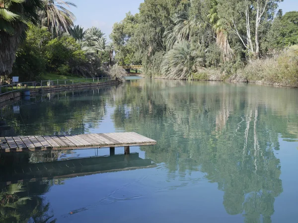 Floden Amal Flyter Genom Kibbutz Nir David Dalen Beit Shean — Stockfoto
