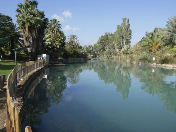 Der Fluss Amal Fließt Durch Den Kibbuz Nir David Tal — Stockfoto