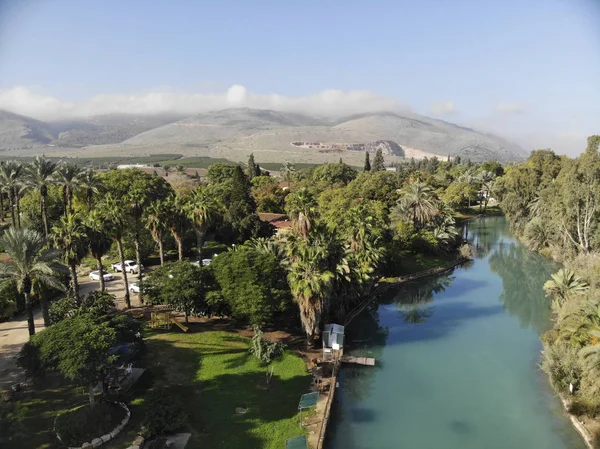 Floden Amal Flyter Genom Kibbutz Nir David Dalen Beit Shean — Stockfoto