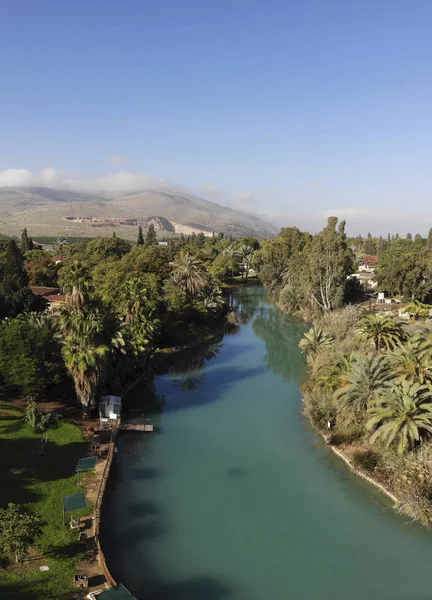 Řeka Amal Protéká Kibucem Nir David Údolí Beit Shean — Stock fotografie