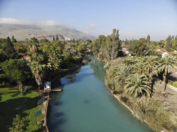 Rzeka Amal Przepływa Przez Kibuc Nir David Dolinie Beit Shean — Zdjęcie stockowe