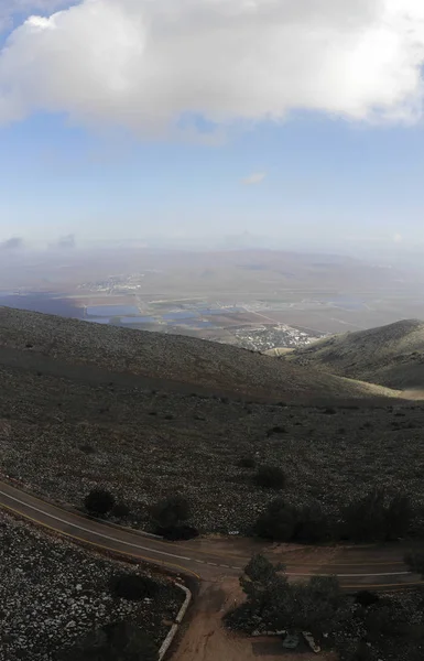 ギルボア山の範囲から Beit Shean バレーを見る — ストック写真