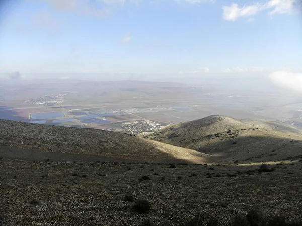 Beit Shean Vadisi Beratını Dağ Aralığından Görüntülemek — Stok fotoğraf