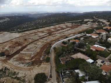 Yerleşim Riham İsrail görünümünden yüksekliği konut ve inşaat sitesinde