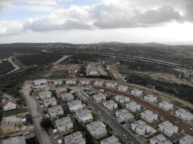 Yerleşim Riham İsrail görünümünden yüksekliği konut ve inşaat sitesinde