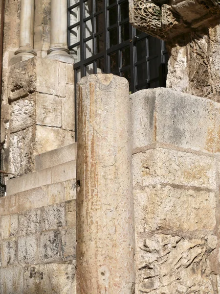 Fragment Trappan Golgata Templets Heliga Gravens Kvarteret Kristna Jerusalems Gamla — Stockfoto