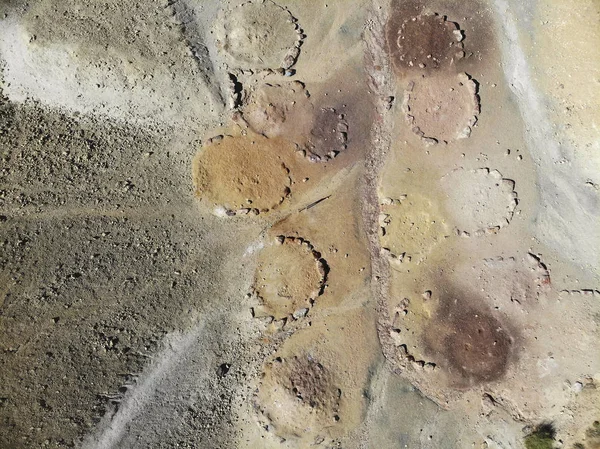 Turisztikai Látványosságok Kráter Ramon Homok Tél Után Eső Izrael — Stock Fotó