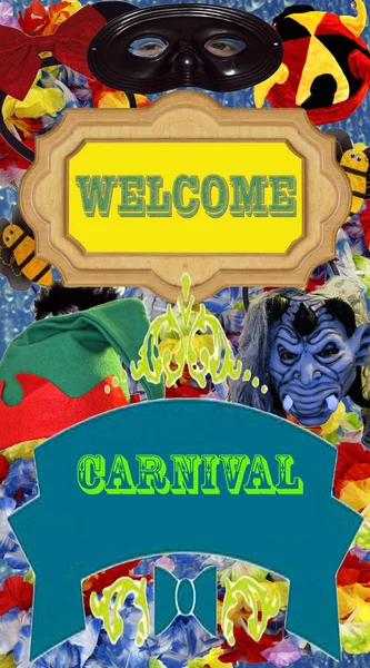 Poster pubblicitario di carnevale — Foto Stock