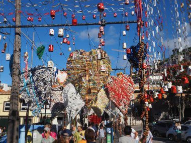 Ilhus Ribeira da Janela 'nın Madeira Adası' nın batı tarafındaki bakış açısı