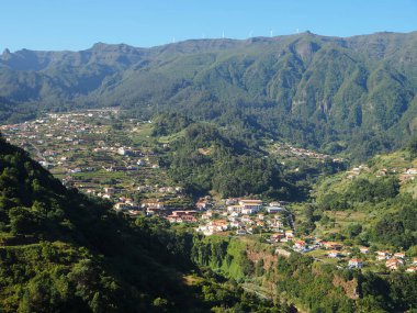 Portekiz 'in özerk bir bölgesi olan Madeira adasındaki Quinta Barbuzano' daki üzüm bağları ve şaraphaneler.