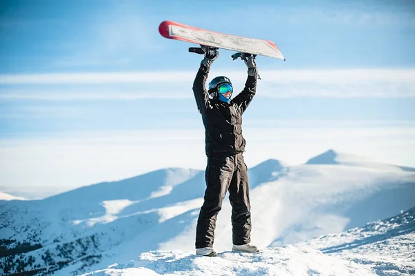 Chlápek Hlavě Snowboardy Přes Hlavu — Stock fotografie