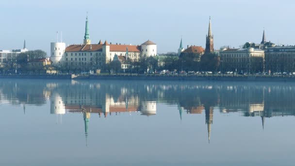 Riga Gamla stan skyline — Stockvideo