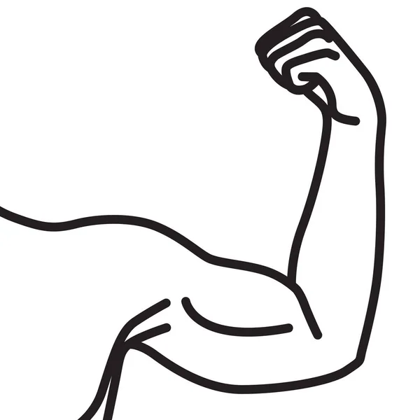 Braccia maschili con muscoli bicipiti flessi — Vettoriale Stock