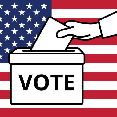 Seçmenler oy sandığına zarf koyuyor