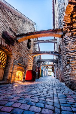 Tallinn, Estonya 'daki Ortaçağ St. Catherine Geçidi