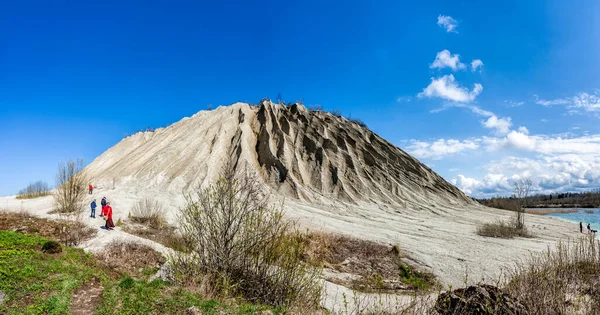 Large Mining Spoil Tip Hill Abandoned Soviet Time Prison Rummu — Stock Photo, Image