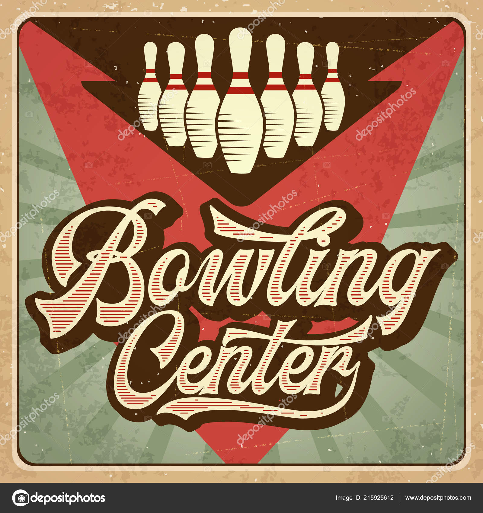 Retro Advertising Bowling Poster Vintage Poster Vector Eps10 Stock Vector  by ©ClaudiaBalasoiu 215925612, image size:1600x1700