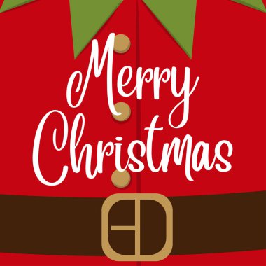 Elf kostümü ve messeage şirin Cjristmas kartı