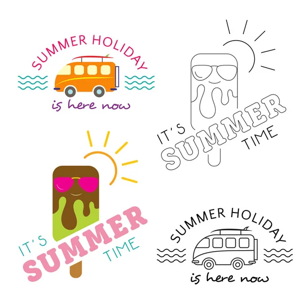 Collection d'affiches vacances d'été . — Image vectorielle