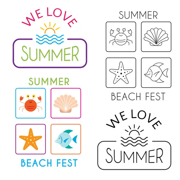 Yaz tatili afiş koleksiyonu.