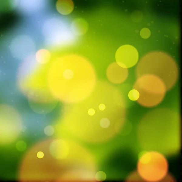 Erstaunliche Grüne Und Gelbe Bokeh Abstrakten Hintergrund Vektorformat — Stockvektor