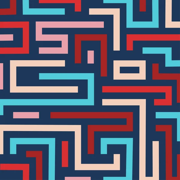 Fond Labyrinthe Rétro Coloré Format Vectoriel — Image vectorielle
