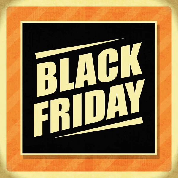 Black Friday Banner Estilo Retro Vector — Vector de stock