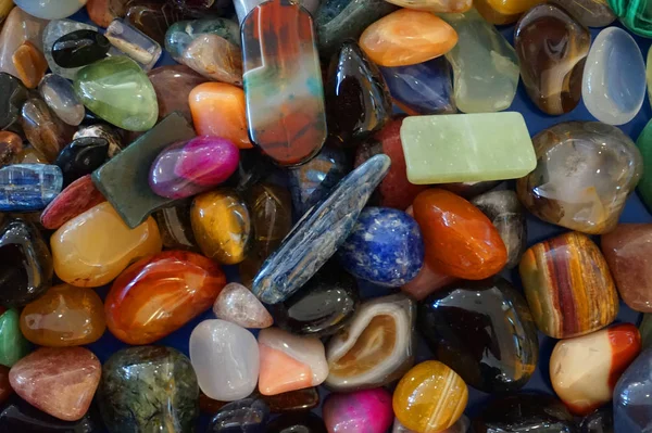 Diversa Colección Gemas Minerales Naturales Como Fondo Agradable — Foto de Stock