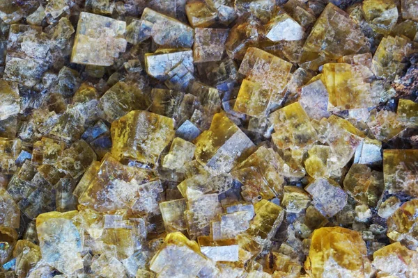 Gele Fluoriet Minerale Textuur Als Mooie Achtergrond — Stockfoto