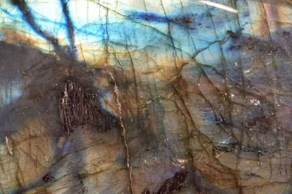 Textura Mineral Labradorita Azul Como Fundo Natural Muito Agradável — Fotografia de Stock
