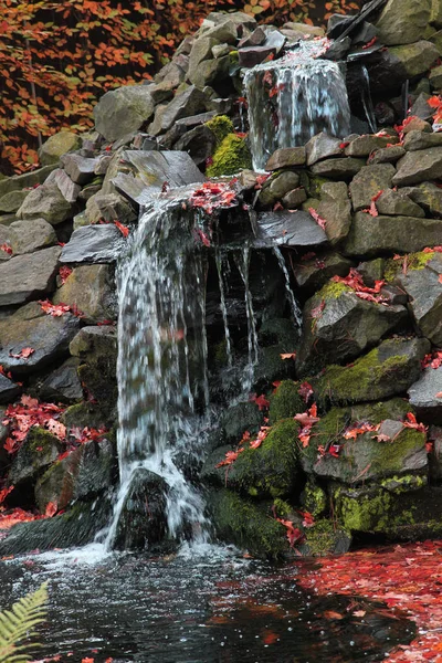 Wodospad Jesień Kolor Jako Ładne Tło — Zdjęcie stockowe
