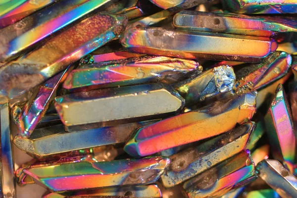 Regenboog Kwarts Kristallen Als Zeer Mooie Natuurlijke Achtergrond — Stockfoto