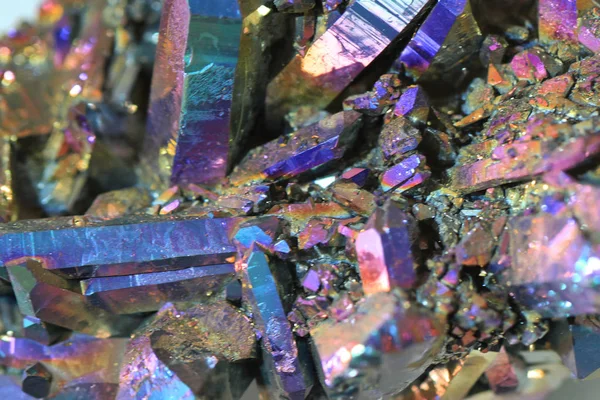 Rainbow Quartz Crystals Very Nice Natural Background — Stock Photo, Image