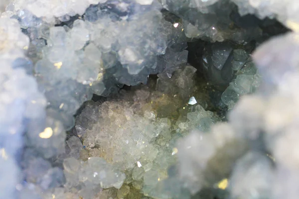 Blauwe Celestinus Minerale Textuur Als Zeer Mooie Natuurlijke Achtergrond — Stockfoto