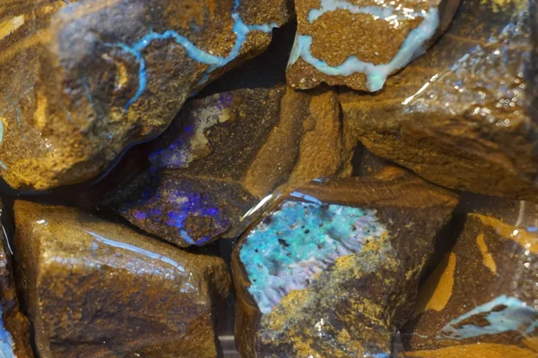 Opal Mineralsamling Som Fin Naturlig Bakgrund — Stockfoto