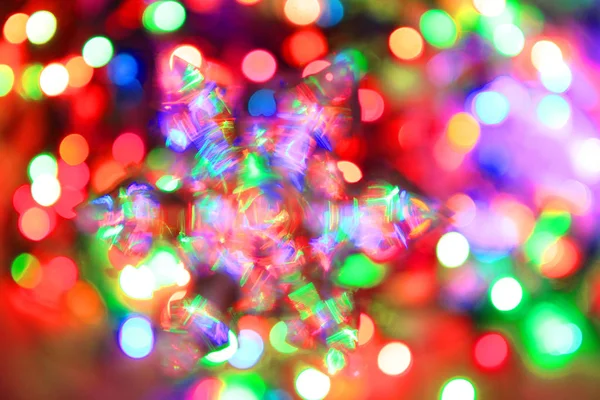 Noel Işıkları Dekoratif Nesne Ile Güzel Arka Plan Olarak Renk — Stok fotoğraf