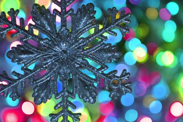 Colore Luci Natale Con Oggetto Decorativo Come Sfondo Bello — Foto Stock