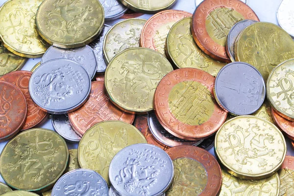 Czech Coins Texture Nice Finance Background — Stock Photo, Image