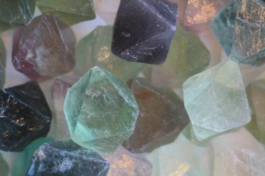 çok güzel doğal arka plan olarak yeşil florit mineral koleksiyon