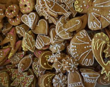 Geleneksel Noel çek gingerbread doku güzel yiyecek arka plan olarak