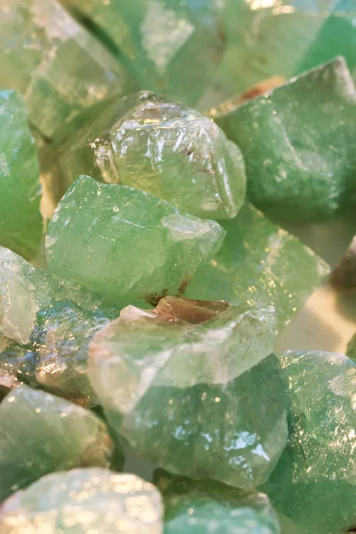 Colección Mineral Fluorita Verde Como Fondo Natural Muy Agradable — Foto de Stock