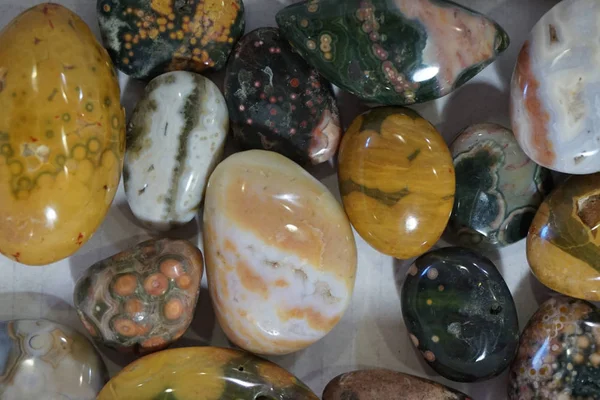 Inne Naturalne Kamienie Mineralne Kolekcji Jako Ładne Tło — Zdjęcie stockowe