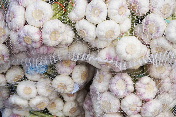 Färsk Vitlök Textur Som Mycket Fin Naturlig Bakgrund — Stockfoto